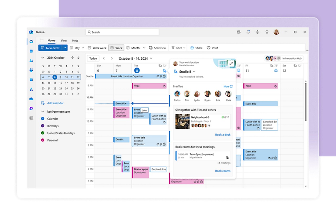 Microsoft-Places-coordineren Hybride werken Microsoft Teams Places